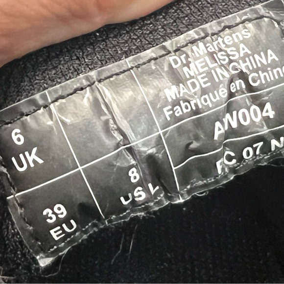 Dr. Martens Vintage Y2K Melissa Black Leather Chunky Lace Up Oxfords Women’s 8 - Picture 13 of 14